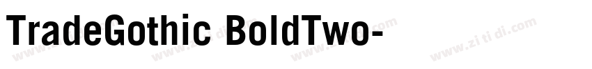TradeGothic BoldTwo字体转换